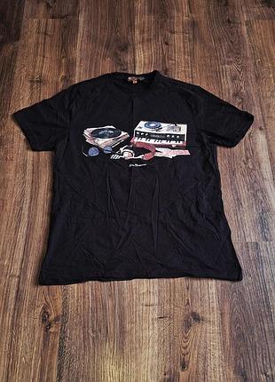 Мужская уникальная футболка ben sherman с большим лого оригинал