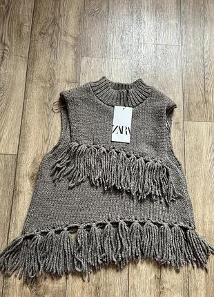 Вʼязана жилетка zara ( нова s-m)