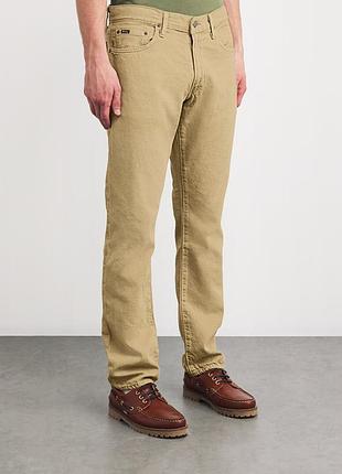 Мужские джинсы polo ralph lauren hampton, прямого кроя, горчичные, 44b-32