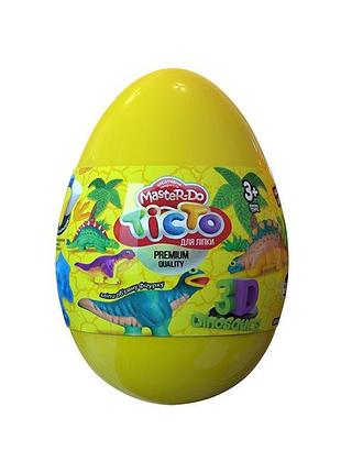 Набор креативного творчества "тесто для лепки master do" dinosaurs eggs тмd-08-01u желтый
