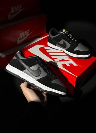 Женские кроссовки nike sb dunk low pro black grey