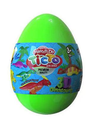 Набор креативного творчества "тесто для лепки master do" dinosaurs eggs тмd-08-01u зеленый
