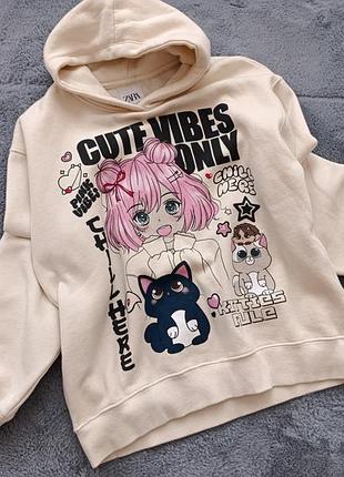 Крутой свитшот zara на рост 158-164. аниме