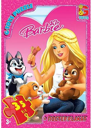 Дитячий пазл "barbie" ba017 постер 35 елементів