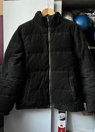 Куртка jack wolfskin чорна вельветова жіноча пухова