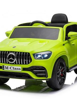 Детский электромобиль джип mercedes m 4781eblr mercedes (4 мотора по 25w, 1 аккум 12v7ah, mp3) зелёный