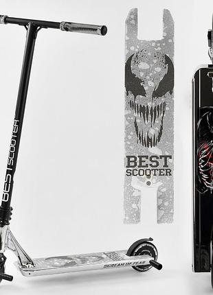 Трюковой самокат детский усиленный simbiote best scooter hic system