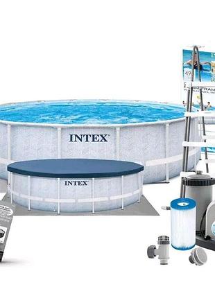 Каркасний басейн intex 26746 ø 488 х 122 см