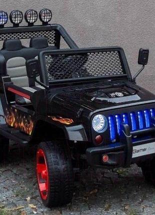 Электромобиль джип bambi jeep m 3237eblr с 4-мя моторами черно-красный