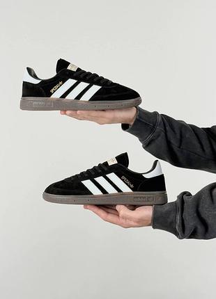 Мужские кроссовки adidas handball spezial black white 2