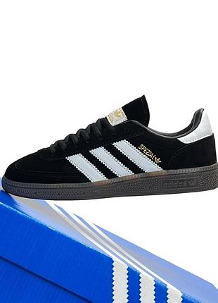 Мужские кроссовки adidas handball spezial black white 3