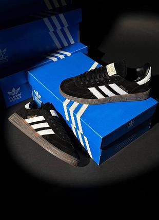 Мужские кроссовки adidas handball spezial black white 4