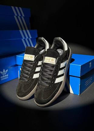 Мужские кроссовки adidas handball spezial black white 5