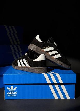Мужские кроссовки adidas handball spezial black white 6