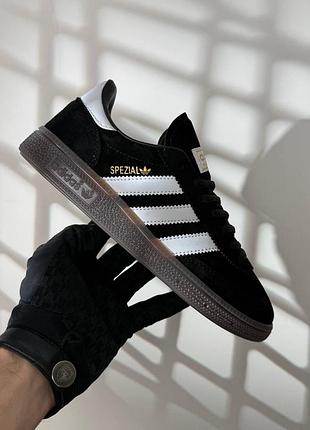 Мужские кроссовки adidas handball spezial black white 9