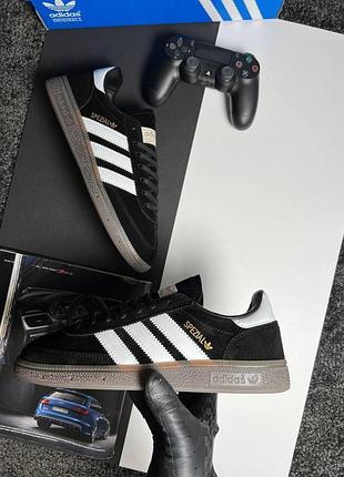 Мужские кроссовки adidas handball spezial black white 10