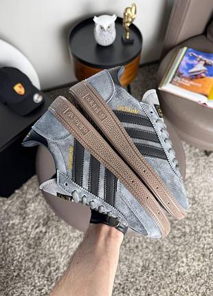 Чоловічі кросівки adidas handball spezial grey black 6