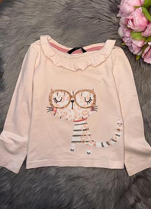 Стильний якісний реглан з комірцем на дівчинку 4/5р george