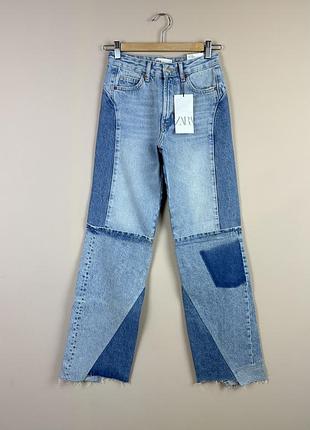 Zara джинси печворк мом бойфренд margiela авант гард mom boyfriend fit jeans