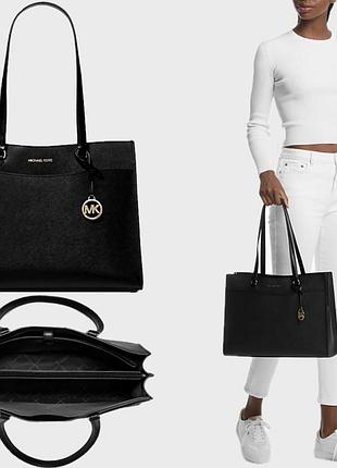 Сумка michael kors jet set travel large saffiano leather pocket tote bag, в наявності, оригінал usa 10