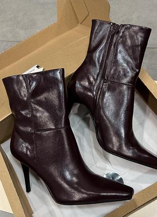Ботильйони чоботи на каблуках жіночі zara, ботильйоны на каблуке женские zara