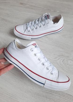 Оригінальні білі кеди converse all star кеді мокасини чорниці унісекс