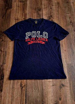 Мужская уникальная футболка polo ralph lauren с большим лого оригинал