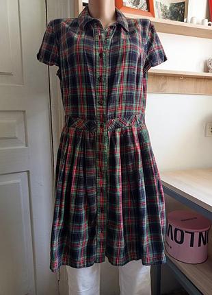 Коттоновое платье в клетку-туника dr.martens, xl
