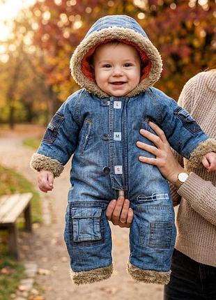 Теплый зимний комбинезон mamas&papas