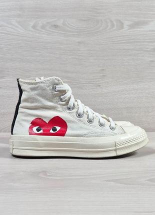 Женские высокие кеды comme des garcons play x converse chuck 70 оригинал, размер 35