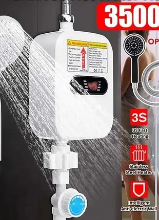Термостатический водонагреватель rx-021 с душем и lcd экраном 3500w 60°c