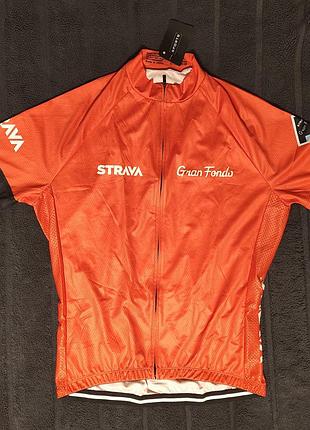 Новая велоджерси, велофутболка strava gran fondo, размер xl