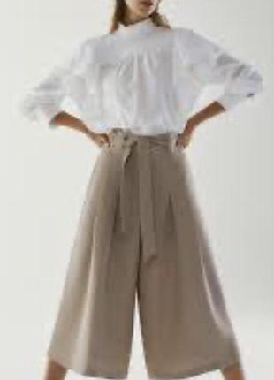 Кюлоти massimo dutti льон/віскоза штани-спідниця