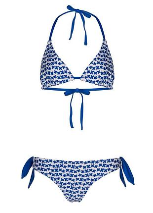 Синий летний купальный лиф  beach panties