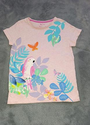 Яркая футболочка попугая на рост 140-146