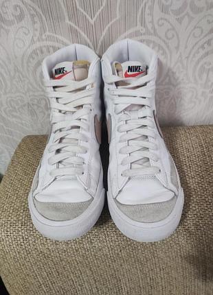 Кеды nike w blazer mid'77 vintage white / pink оригинал