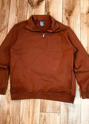 Светр чоловічий напівзамок 1/4 zip gap m темно-синій оригінал