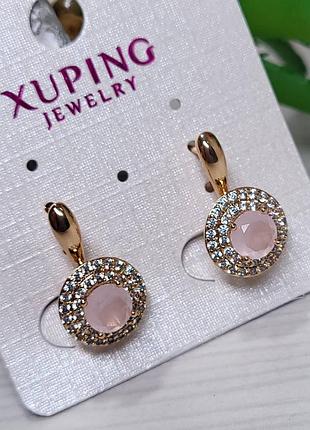 Серьги из медицинского золота позолота 18к xuping