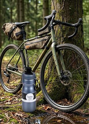 Термос-поїлка for bike 550 мл з нержавіючої сталі велосипедна спортивна пляшка для води blue