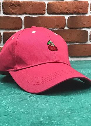 Кепка бейсболка мужская женская city-a fresh fruit с вишней красная.а+