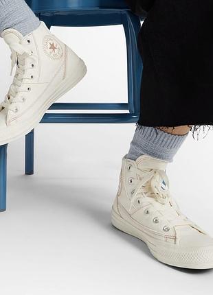 Високі молочні кеди converse оригінал