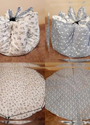 Великий коврик корзина для ігор та зберігання іграшок