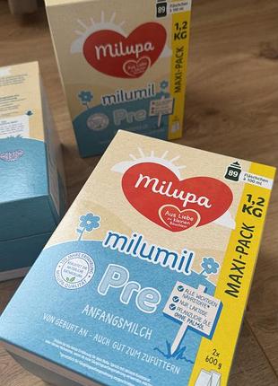 Дитяча суміш харчування велика пачка xxl milupa pre 1200 г