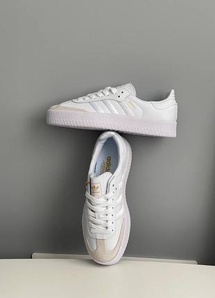 Adidas samba platform white