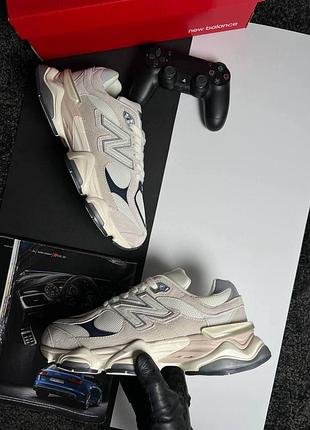 Мужские кроссовки new balance 9060 beige grey navy