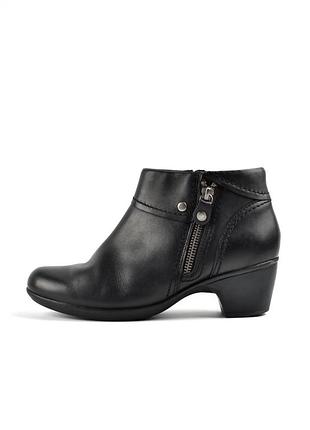 Clarks женские ботильоны черные кожаные на молнии размер 37 мягкие