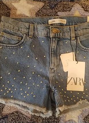 Zara шорты джинсовые