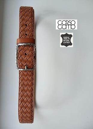 Кожаный ремень пояс пояс пасок натуральная кожа corso como