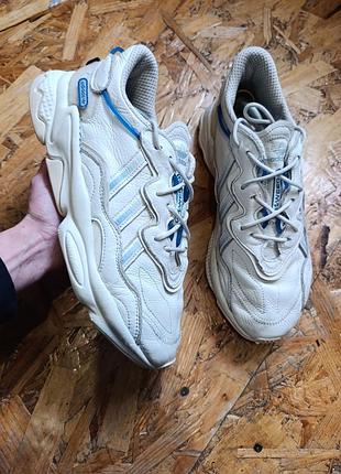 Оригінальні шкіряні демісезонні кросівки adidas ozweego white gx1023
