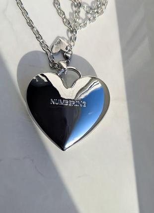 Подвеска big silver heart